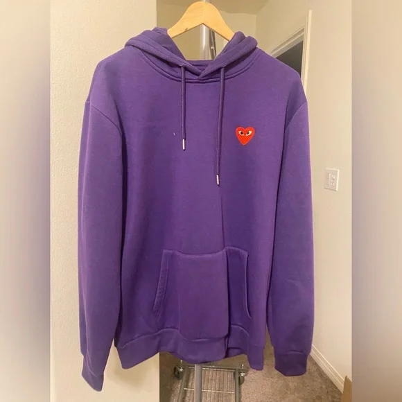 Purple Forever 21 Hoodie with Comme des Garcons Patch Size Large